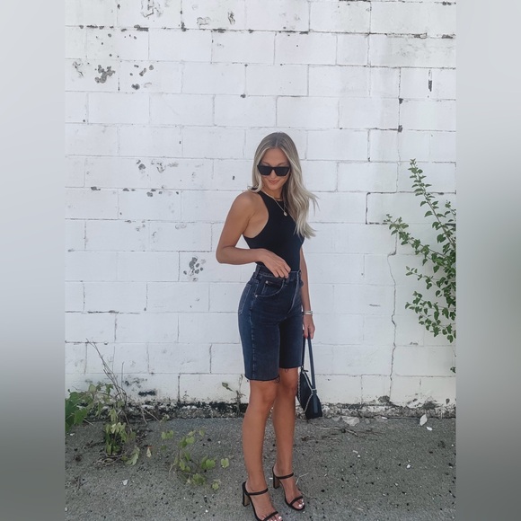 NWT Zara Polyamide Halter Bodysuit in Dark Grey Size L - Picture 14 of 15